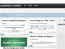 Tablet Screenshot of customizemytumblr.com